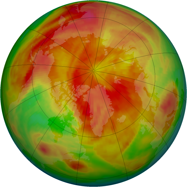 Arctic ozone map for 24 April 1980